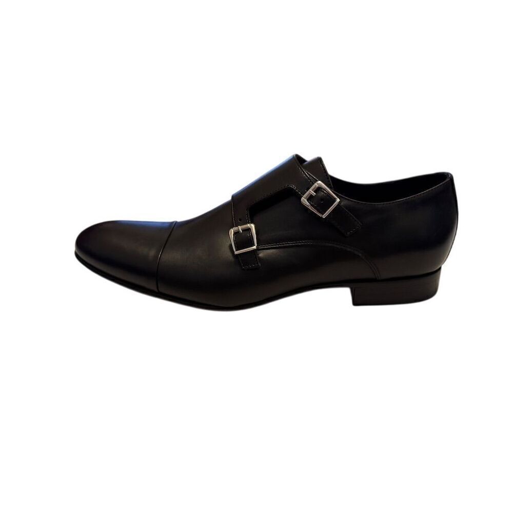 Massimo Matteo Men's Black Double Monk Strap Dress Shoes Size 13 M